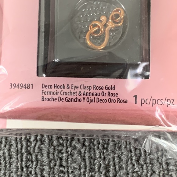 Set of 3 Cousin Rose Gold Elegance Deco Hook & Eye Clasp Rose Gold Plate 3949481 - Picture 4 of 11